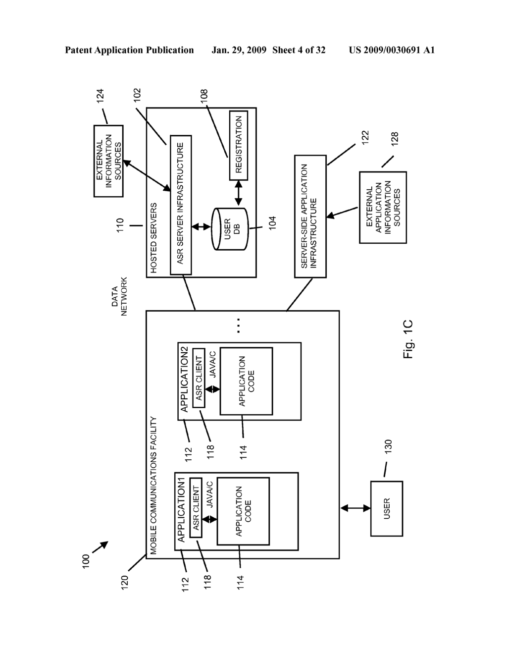 USING AN UNSTRUCTURED LANGUAGE MODEL ASSOCIATED WITH AN APPLICATION OF A MOBILE COMMUNICATION FACILITY - diagram, schematic, and image 05