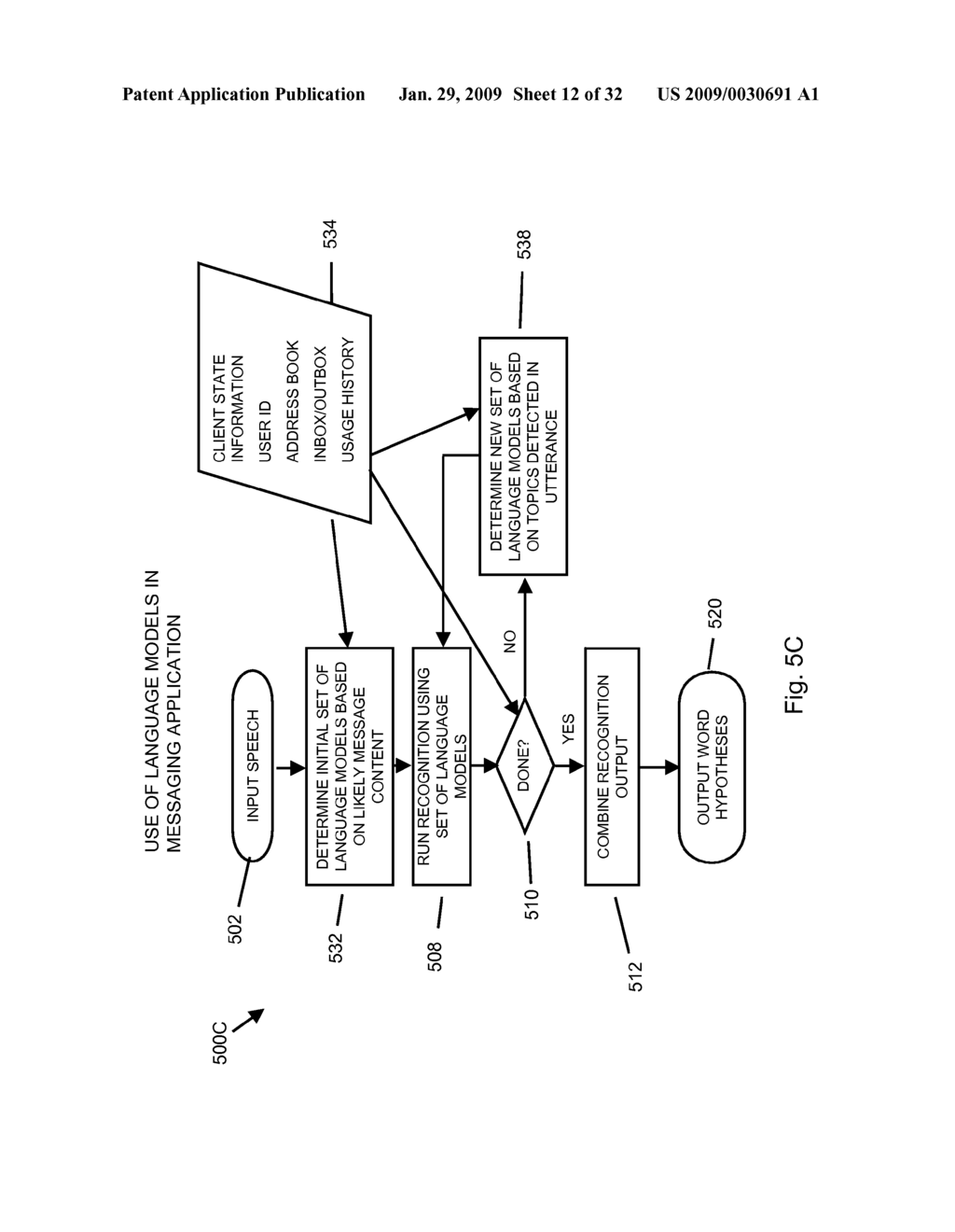 USING AN UNSTRUCTURED LANGUAGE MODEL ASSOCIATED WITH AN APPLICATION OF A MOBILE COMMUNICATION FACILITY - diagram, schematic, and image 13