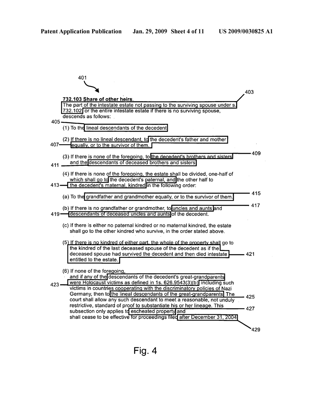 SYSTEM AND METHOD FOR ASCERTAINING THE LEGAL DISTRIBUTION OF INTESTATE PROPERTY - diagram, schematic, and image 05