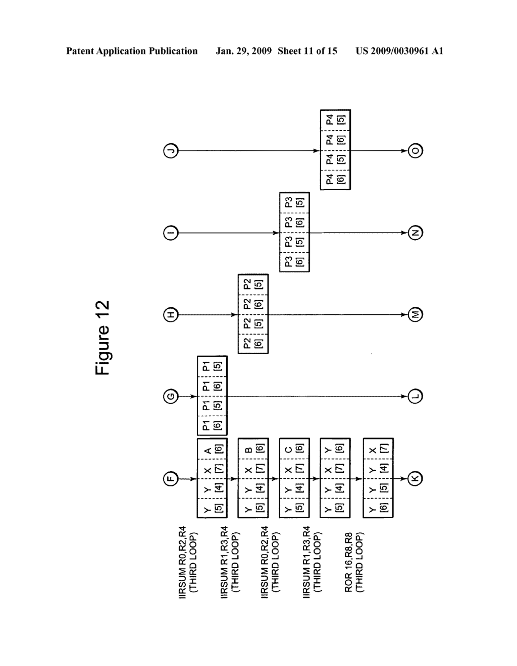 Microprocessor performing IIR filter operation with registers - diagram, schematic, and image 12