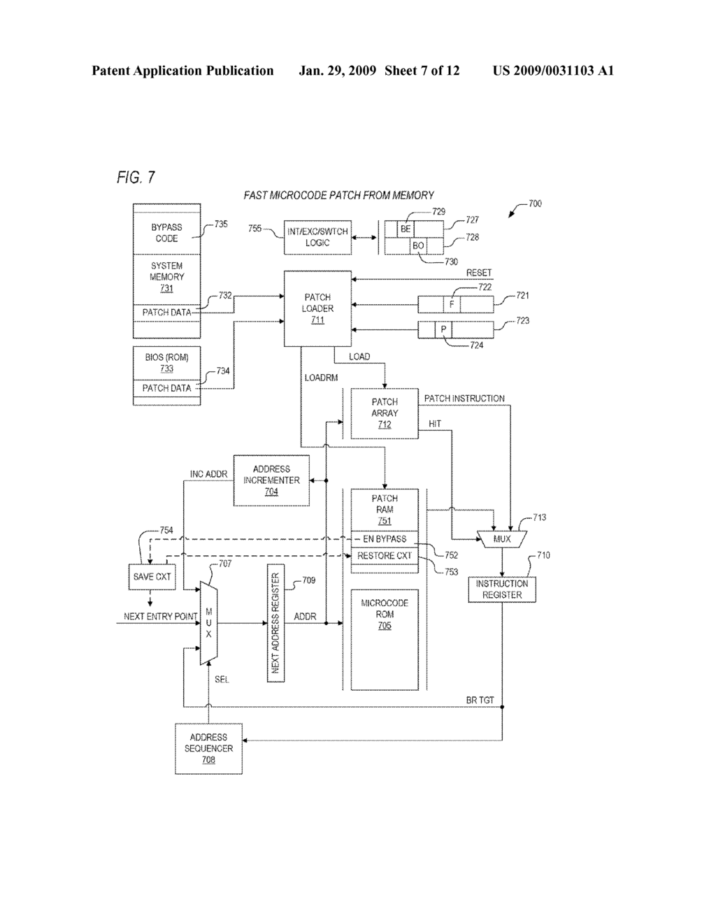 MECHANISM FOR IMPLEMENTING A MICROCODE PATCH DURING FABRICATION - diagram, schematic, and image 08