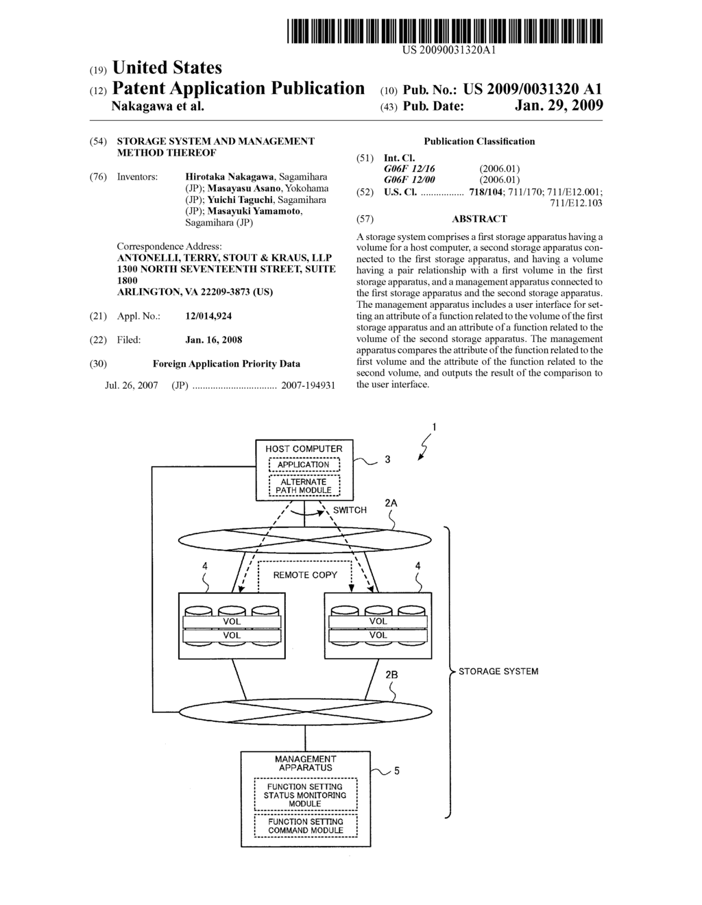 Storage System and Management Method Thereof - diagram, schematic, and image 01