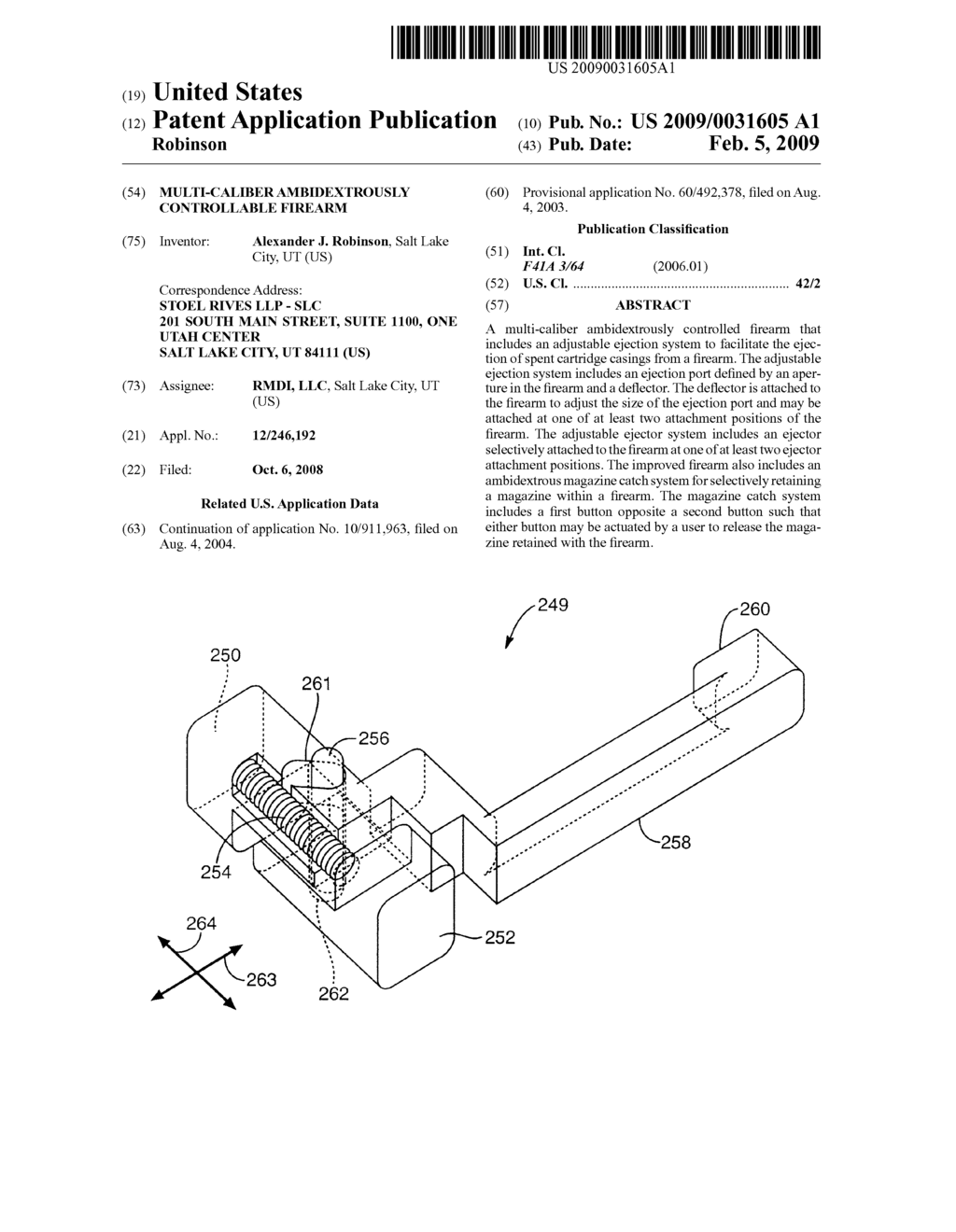 MULTI-CALIBER AMBIDEXTROUSLY CONTROLLABLE FIREARM - diagram, schematic, and image 01