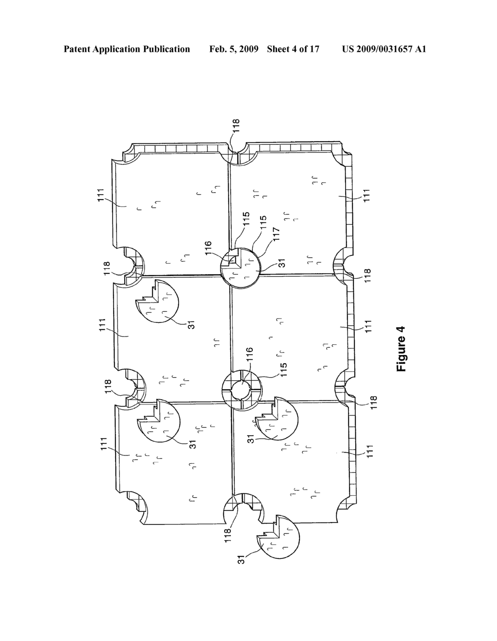 STRUCTURES FOR CREATING SPACES WHILE INSTALLING ANCHOR SHEET AND ATTACHMENT PIECE SUBFLOORS - diagram, schematic, and image 05