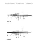 FORCE APPLICATION ELEMENT, EXTENSION ELEMENT, AND A METHOD FOR INCREASING THE TENSILE LOAD OF A STRIP-SHAPED MATERIAL diagram and image