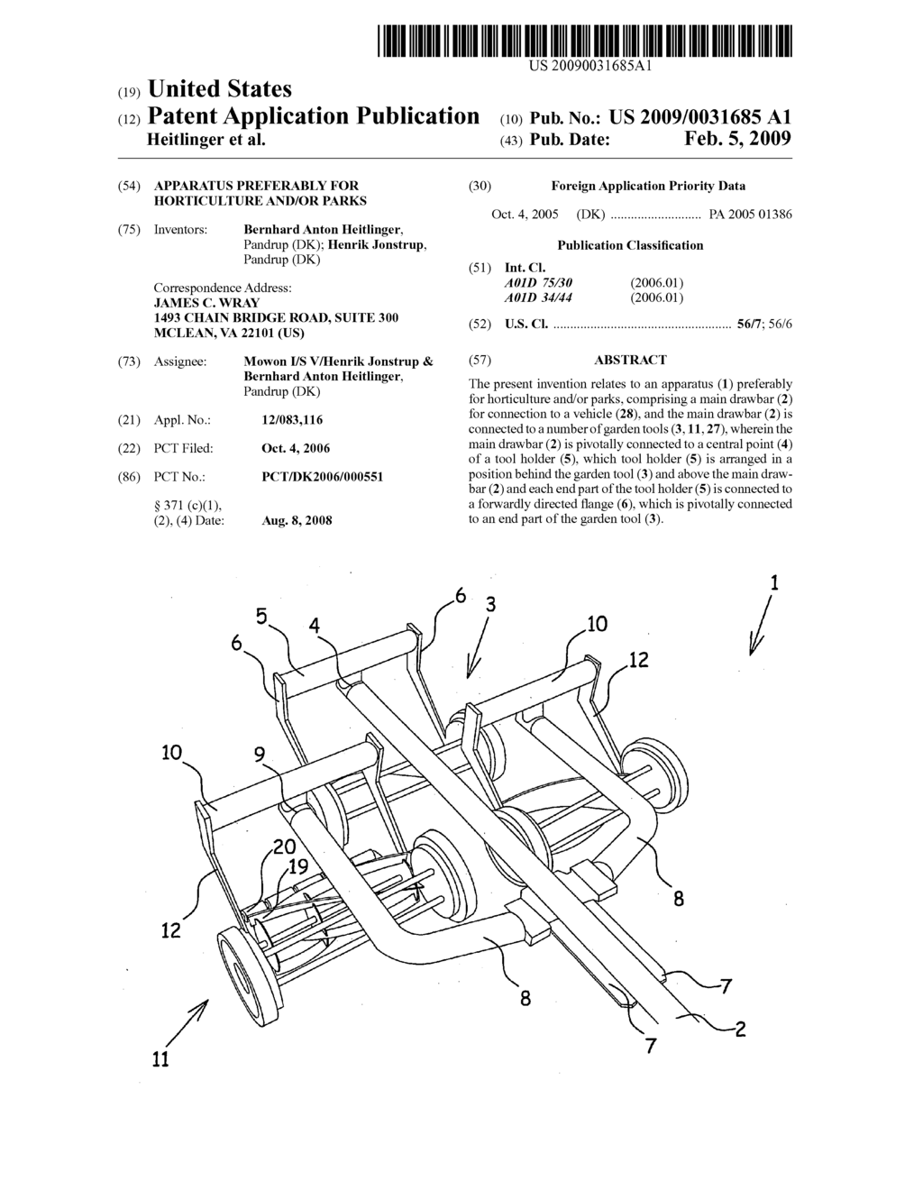 Apparatus Preferably for Horticulture and/or Parks - diagram, schematic, and image 01