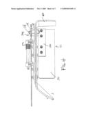 Mower cutting deck having operator controlled discharge opening using intuitively operable handle diagram and image