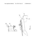 Mower cutting deck having operator controlled discharge opening using intuitively operable handle diagram and image