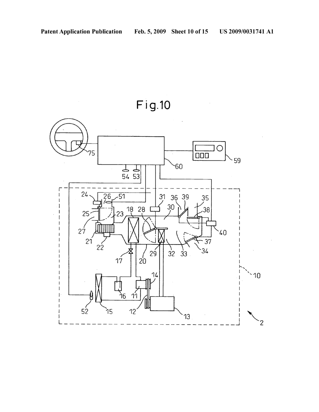 Automotive air conditioner and method for controlling automotive air conditioner - diagram, schematic, and image 11