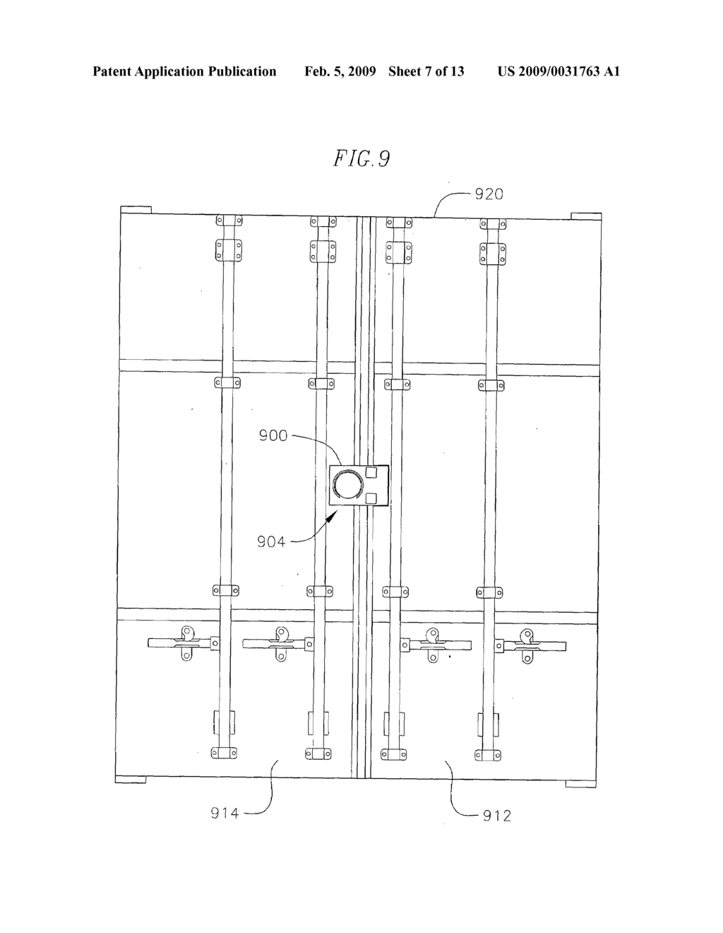 Shipping container locking assembly - diagram, schematic, and image 08