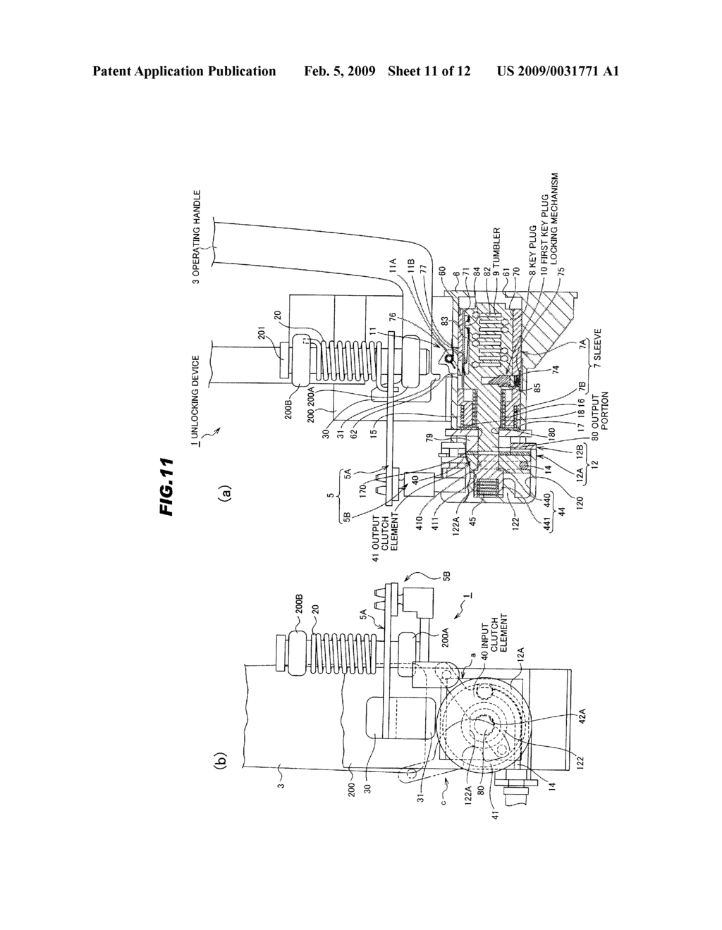 CYLINDER LOCK AND UNLOCKING DEVICE COMPRISING THEREOF - diagram, schematic, and image 12