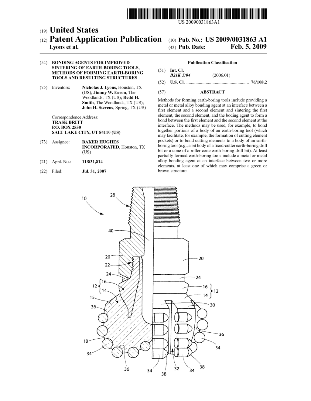 BONDING AGENTS FOR IMPROVED SINTERING OF EARTH-BORING TOOLS, METHODS OF FORMING EARTH-BORING TOOLS AND RESULTING STRUCTURES - diagram, schematic, and image 01