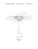 COMBINED SUNSHADE AND HEATER WITH LIGHT diagram and image