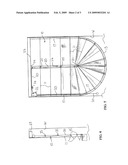 Roman shade with inverted fan shape at its bottom diagram and image