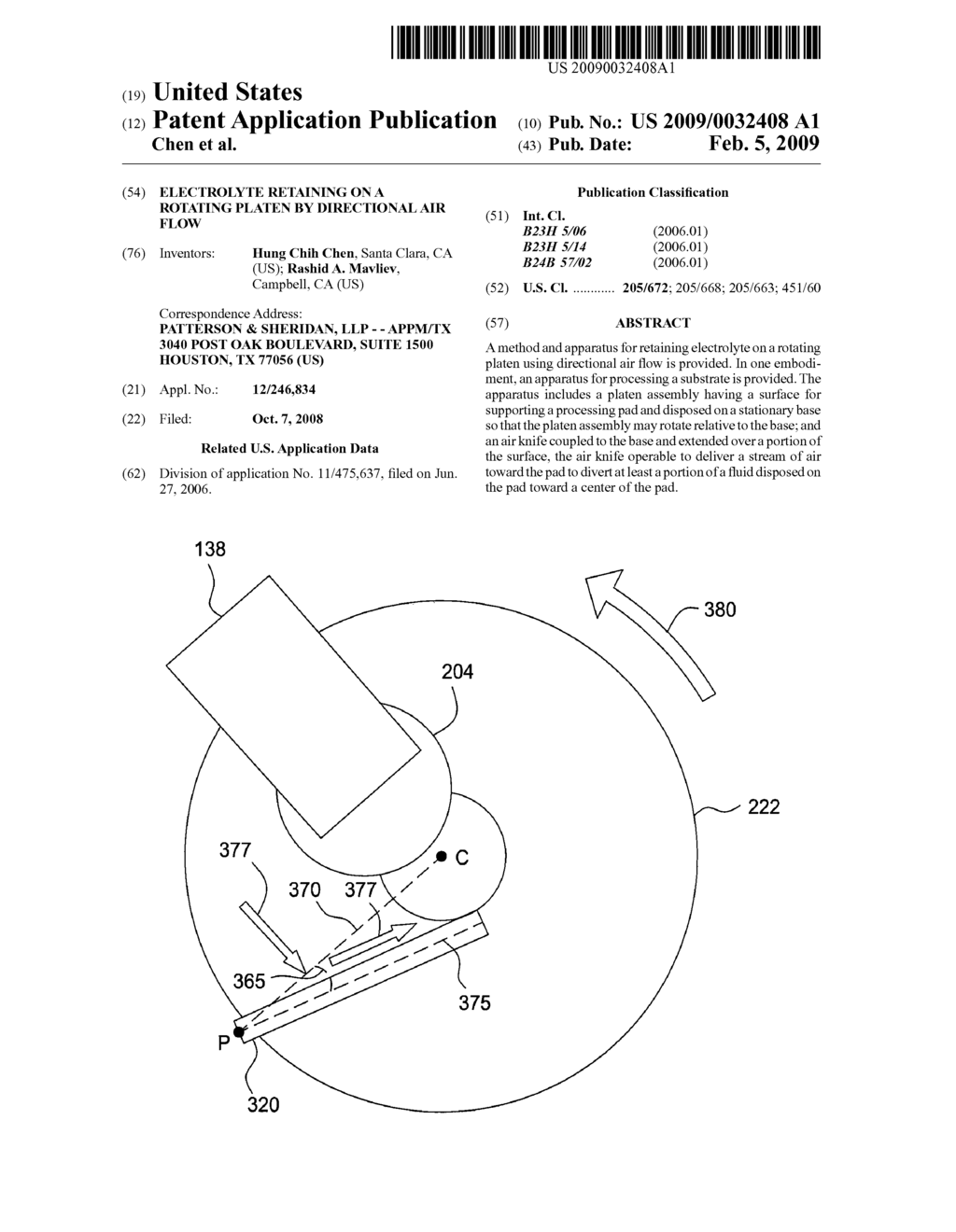 ELECTROLYTE RETAINING ON A ROTATING PLATEN BY DIRECTIONAL AIR FLOW - diagram, schematic, and image 01