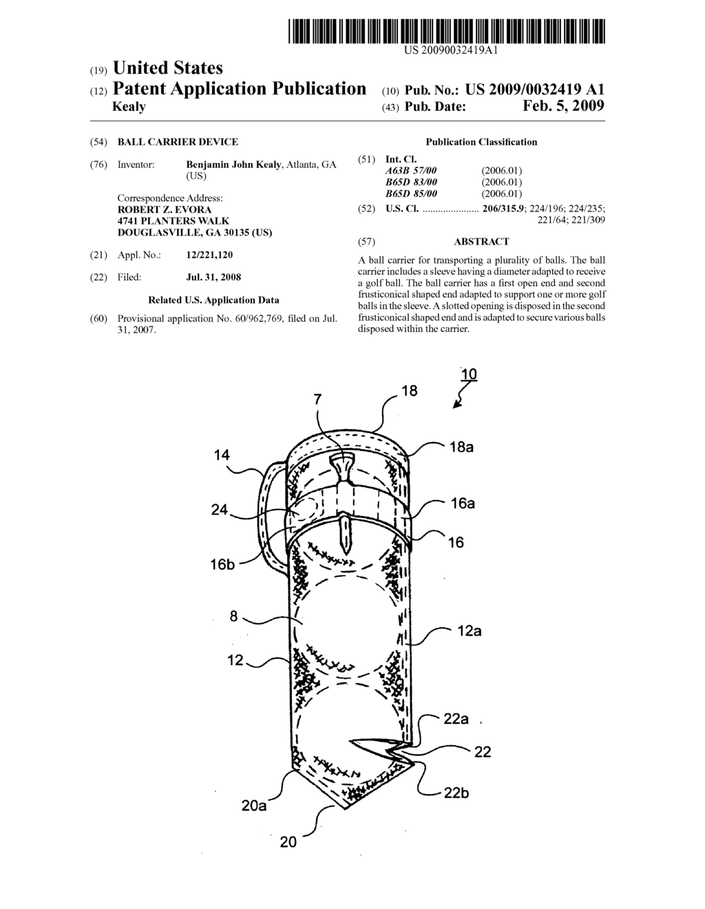 Ball carrier device - diagram, schematic, and image 01