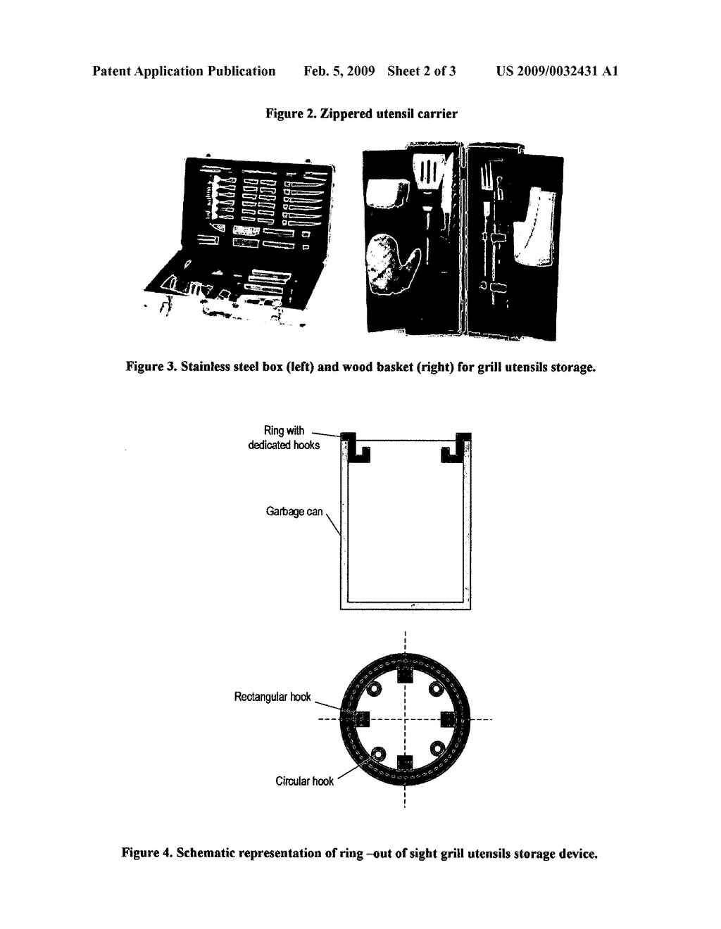 Out of sight grill utensils storage device - diagram, schematic, and image 03