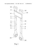 Display Rack Assembly for Wrenches with Different Handles diagram and image