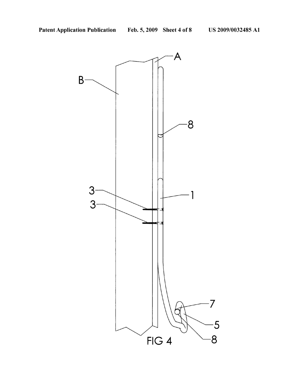 Wall-mounted snowboard hanging apparatus - diagram, schematic, and image 05