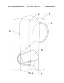 Wall-mounted snowboard hanging apparatus diagram and image