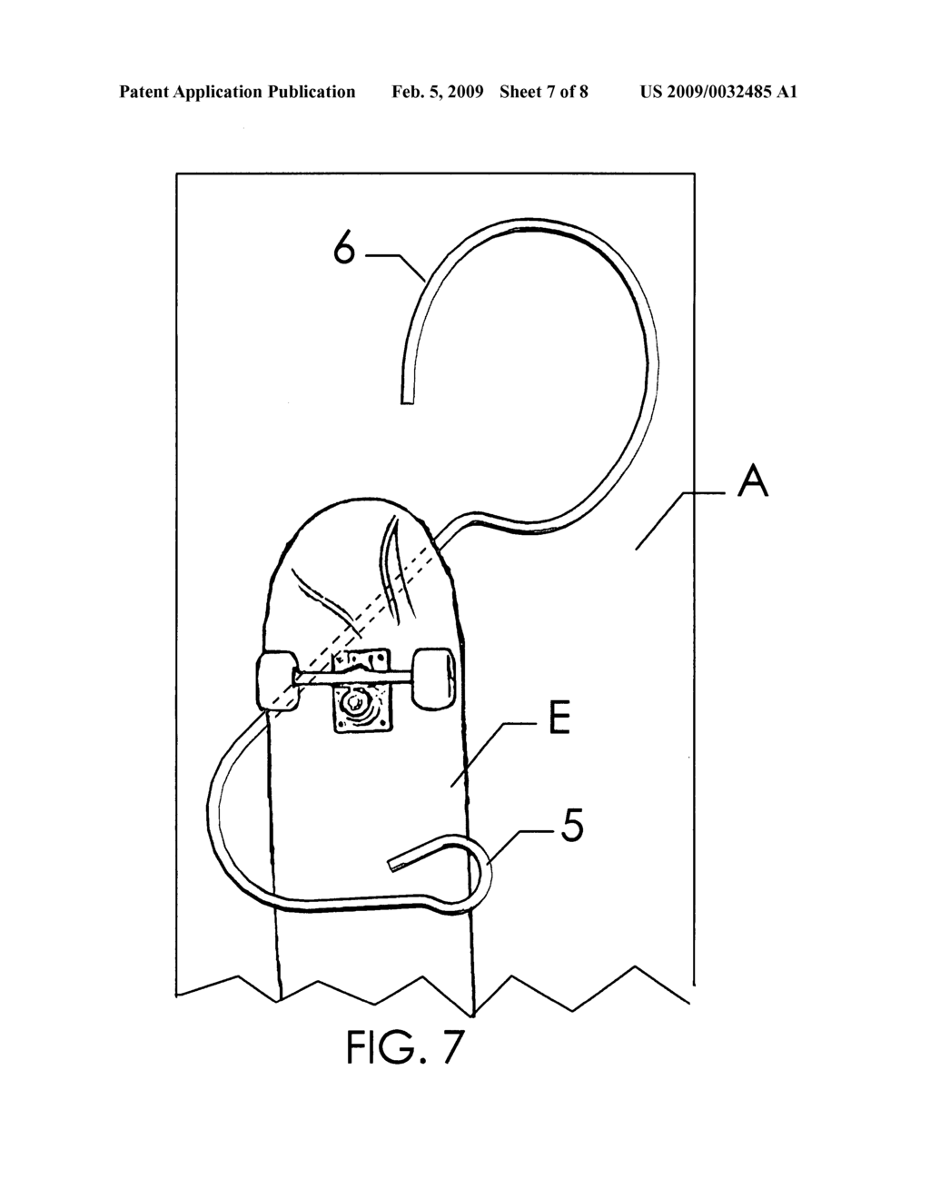 Wall-mounted snowboard hanging apparatus - diagram, schematic, and image 08