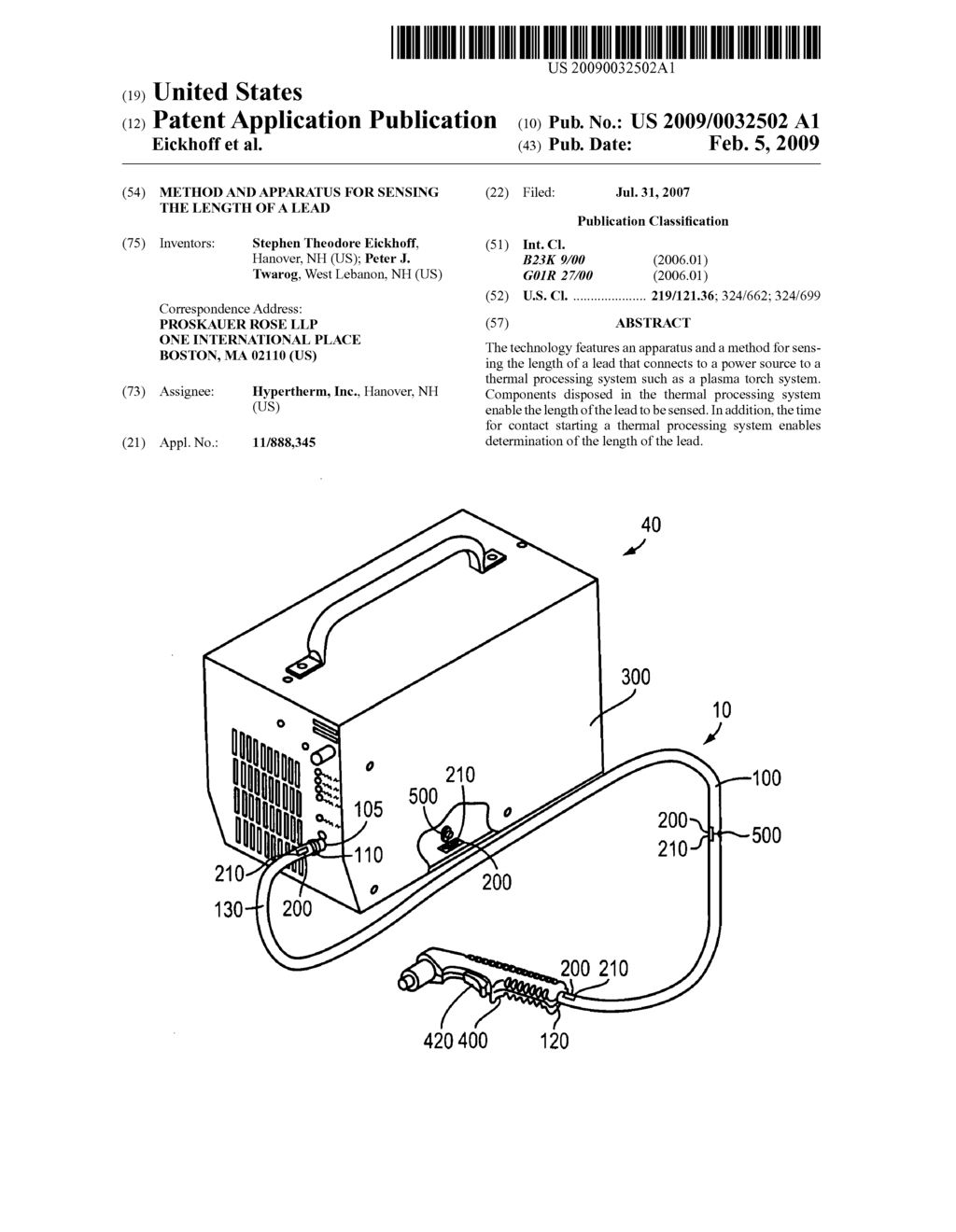 Method and apparatus for sensing the length of a lead - diagram, schematic, and image 01