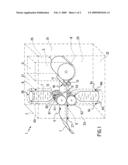 Dispenser of Sheets of Material for Household Cleaning and/or Personal Hygiene diagram and image