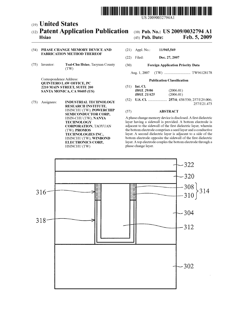 PHASE CHANGE MEMORY DEVICE AND FABRICATION METHOD THEREOF - diagram, schematic, and image 01