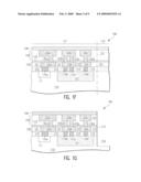 SEMICONDUCTOR CHIPS WITH REDUCED STRESS FROM UNDERFILL AT EDGE OF CHIP diagram and image