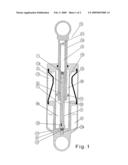 Self-pumping hydropneumatic spring-damper unit diagram and image