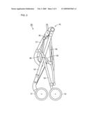 Canopied foldable baby carriage diagram and image