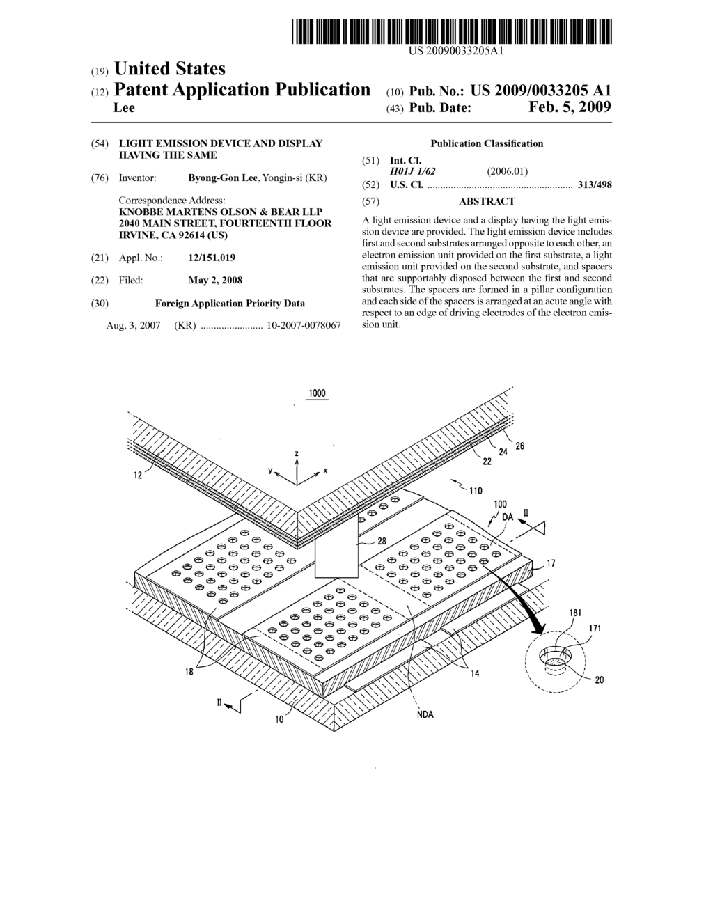 Light emission device and display having the same - diagram, schematic, and image 01