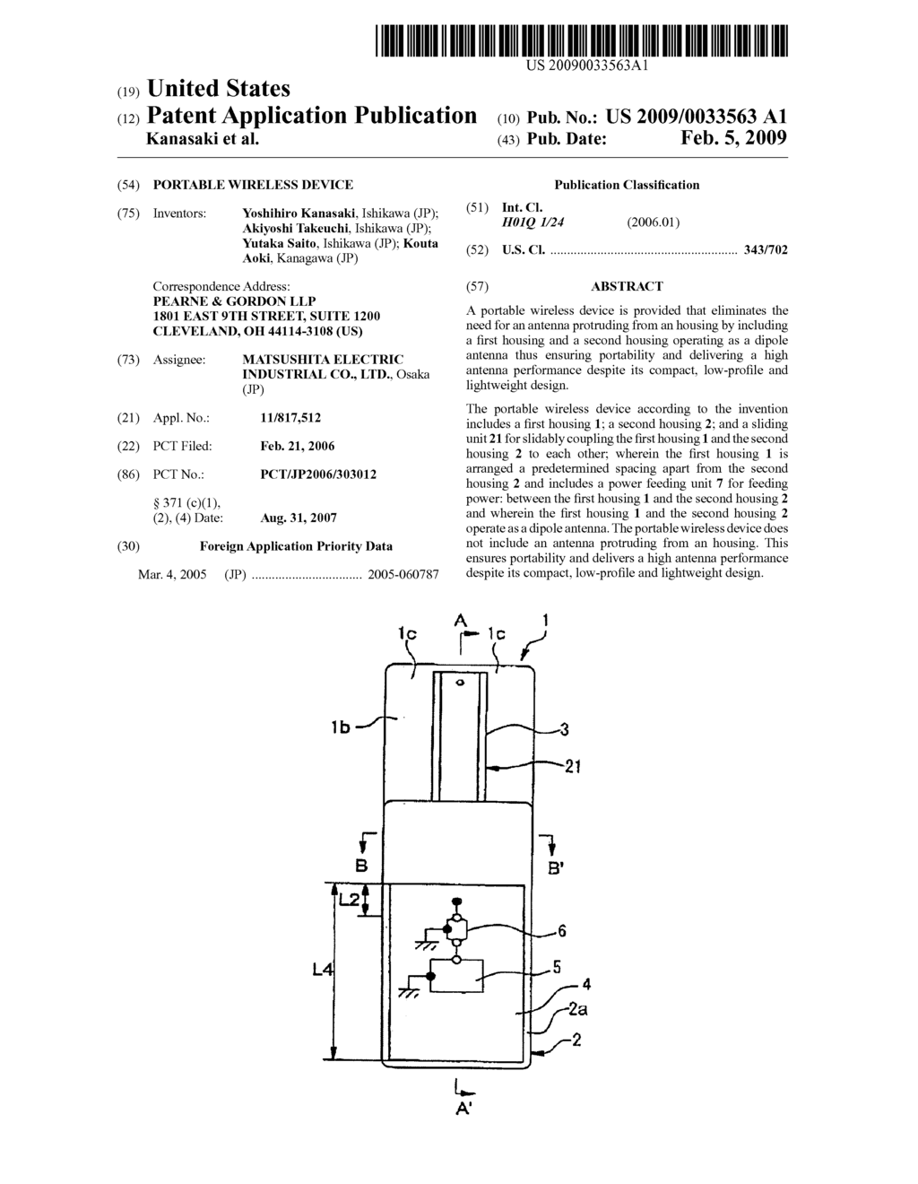 PORTABLE WIRELESS DEVICE - diagram, schematic, and image 01