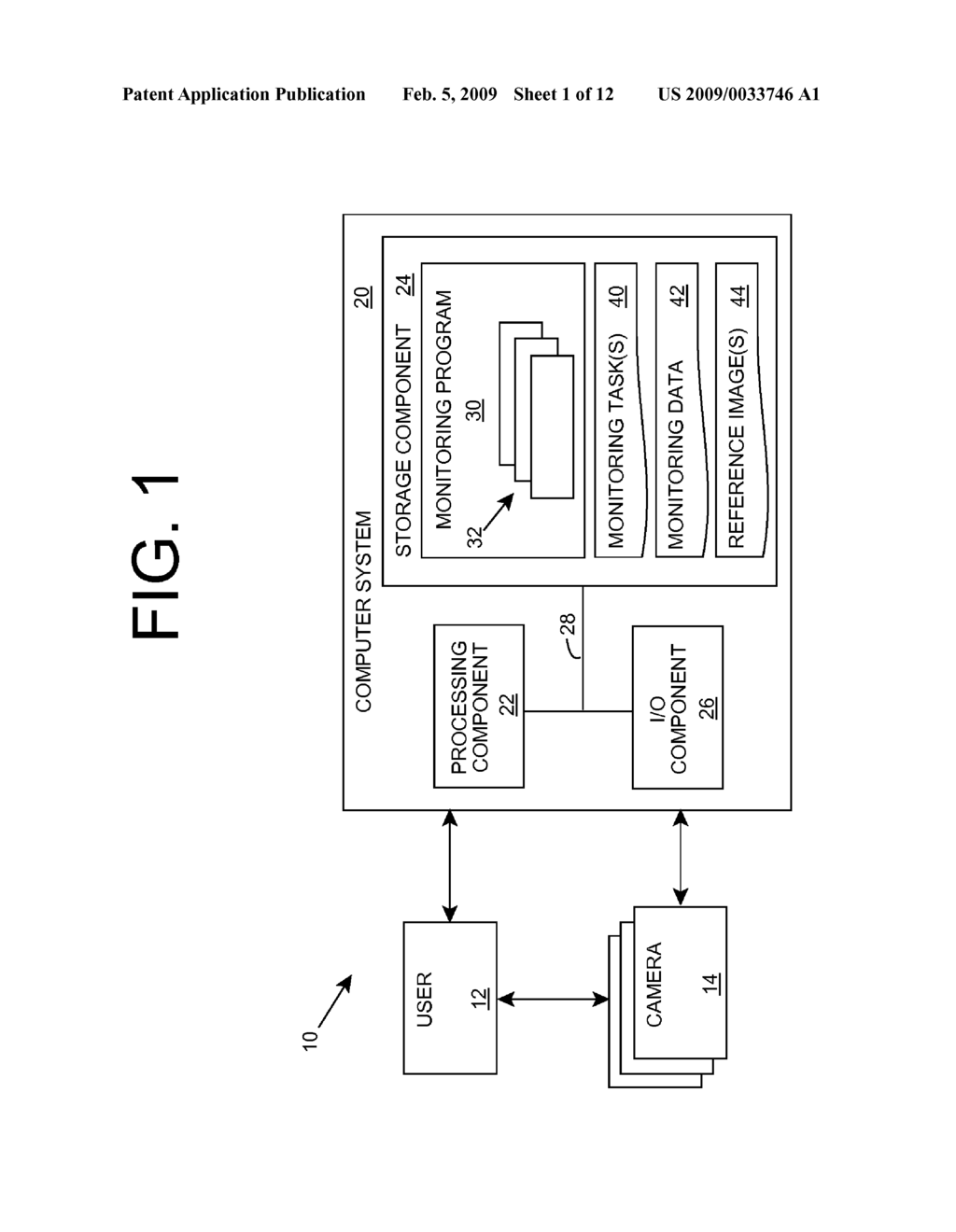 AUTOMATIC ADJUSTMENT OF AREA MONITORING BASED ON CAMERA MOTION - diagram, schematic, and image 02