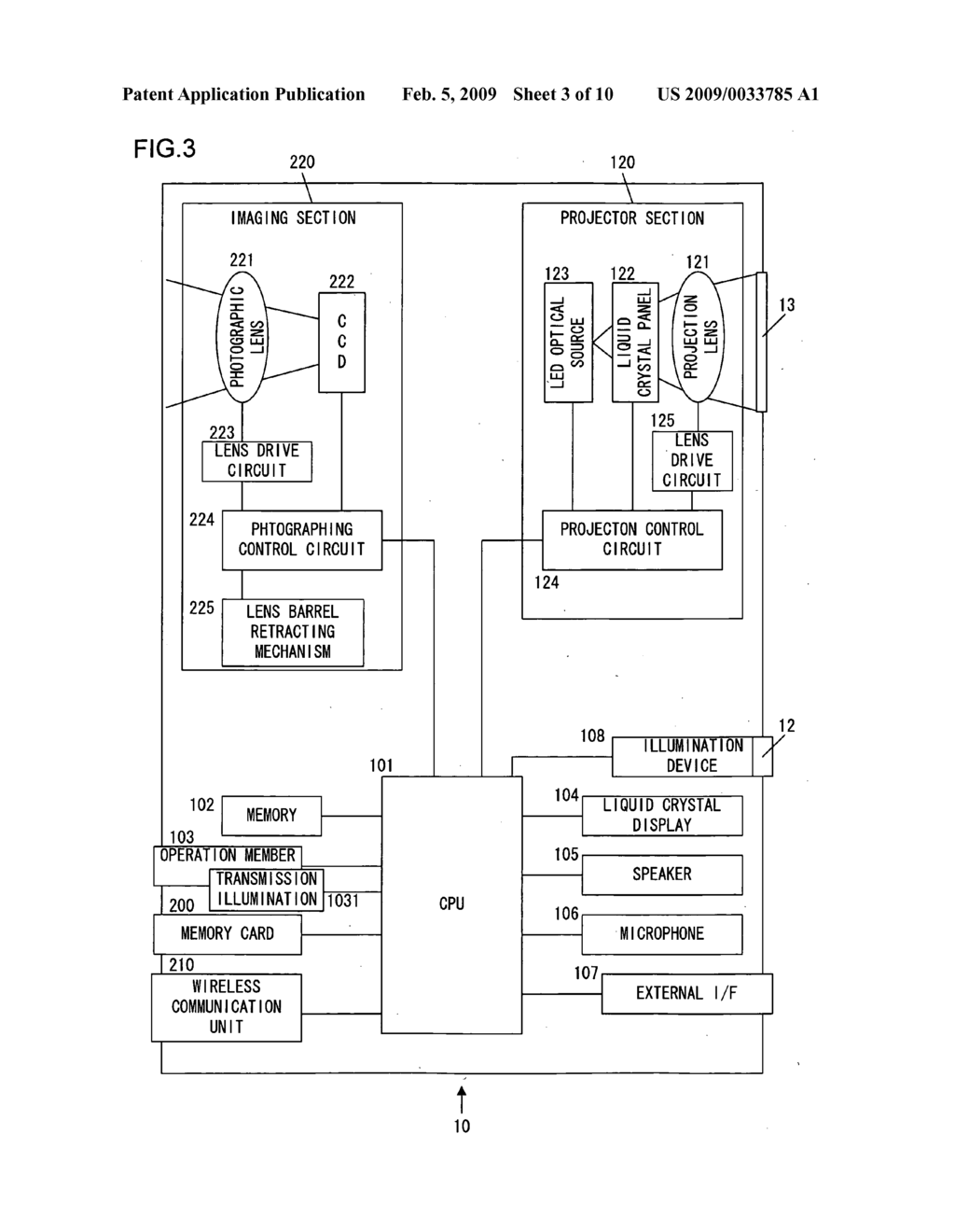 Projection Device With Display Monitor - diagram, schematic, and image 04