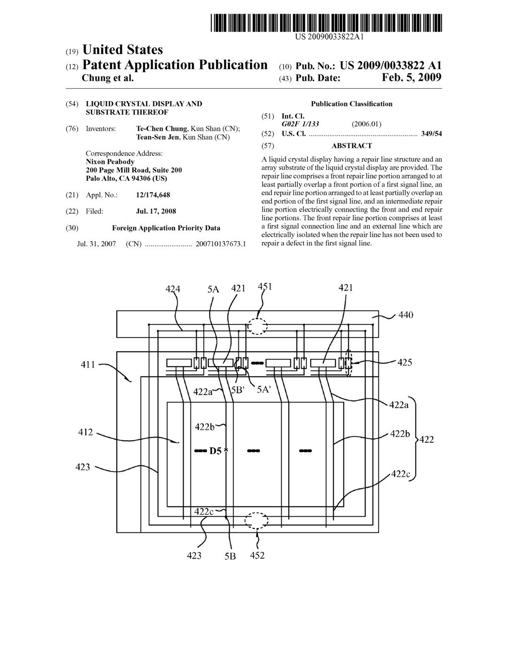 Liquid Crystal Display and Substrate Thereof - diagram, schematic, and image 01