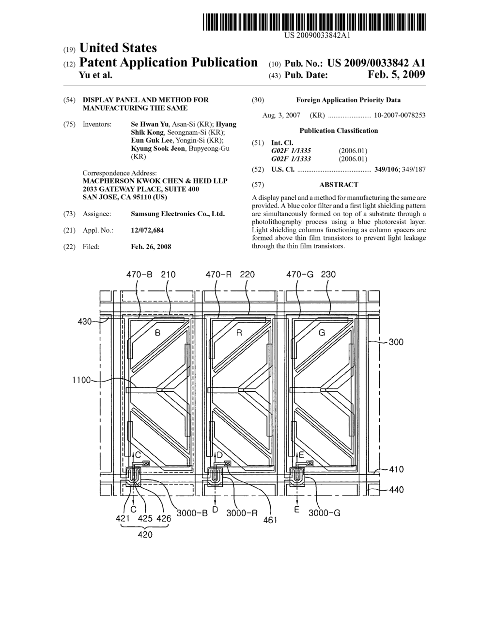 Display panel and method for manufacturing the same - diagram, schematic, and image 01