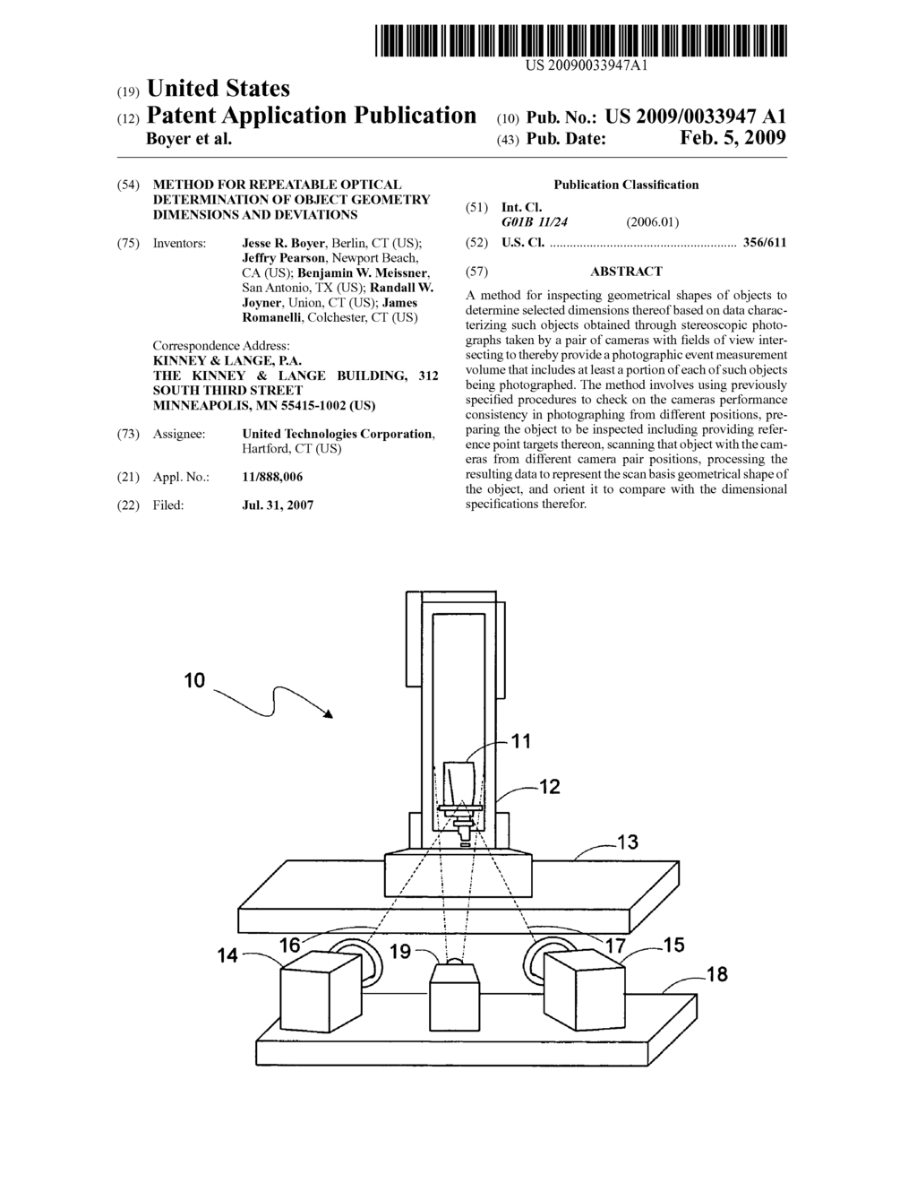 Method for repeatable optical determination of object geometry dimensions and deviations - diagram, schematic, and image 01