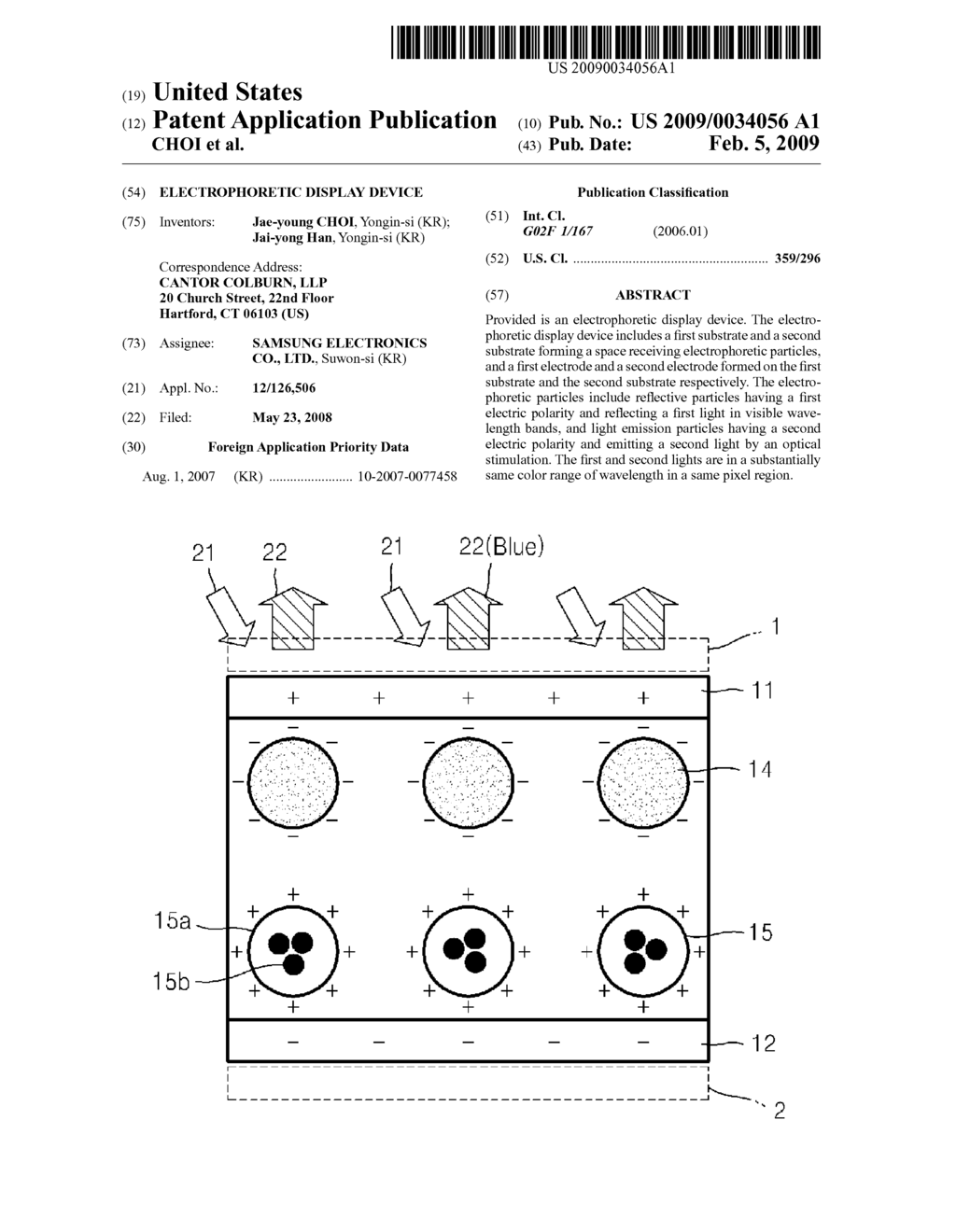 ELECTROPHORETIC DISPLAY DEVICE - diagram, schematic, and image 01