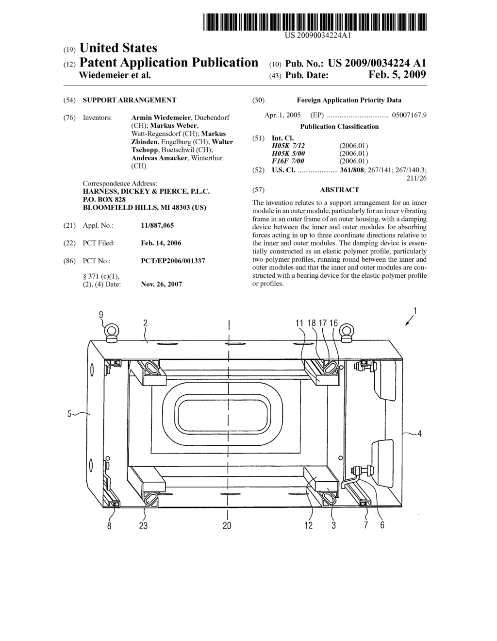 Support arrangement - diagram, schematic, and image 01