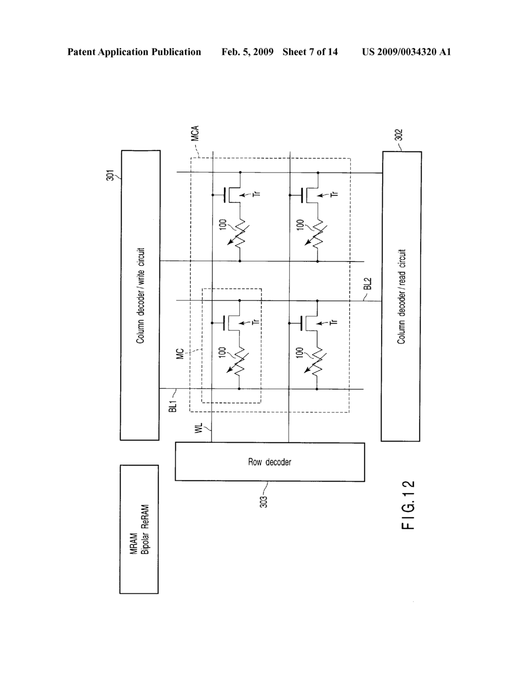 RESISTANCE CHANGE MEMORY AND WRITE METHOD OF THE SAME - diagram, schematic, and image 08