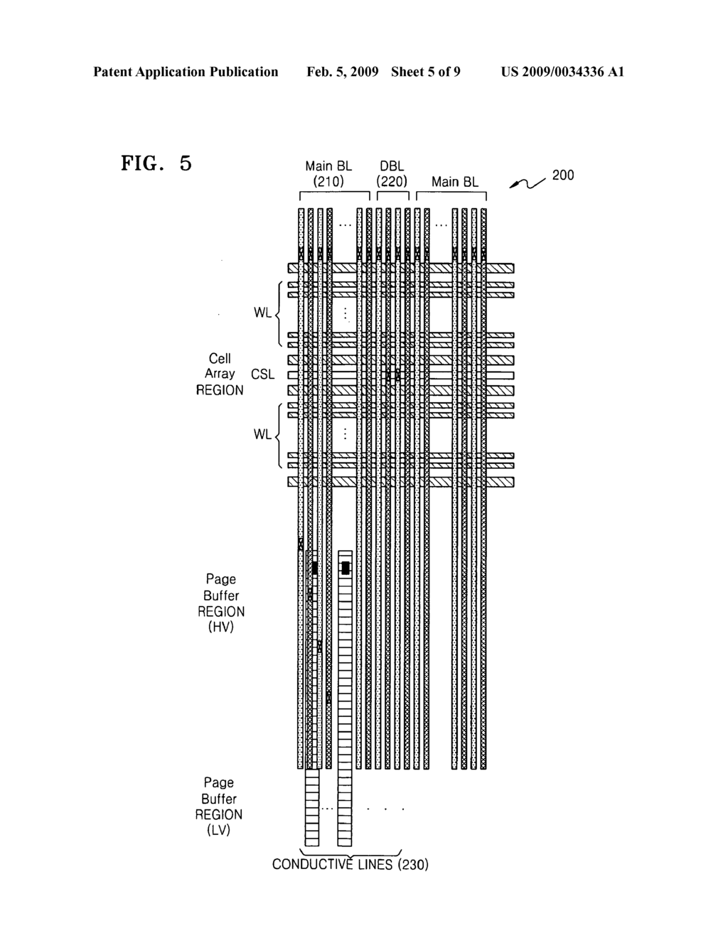 Flash memory device having improved bit-line layout and layout method for the flash memory device - diagram, schematic, and image 06