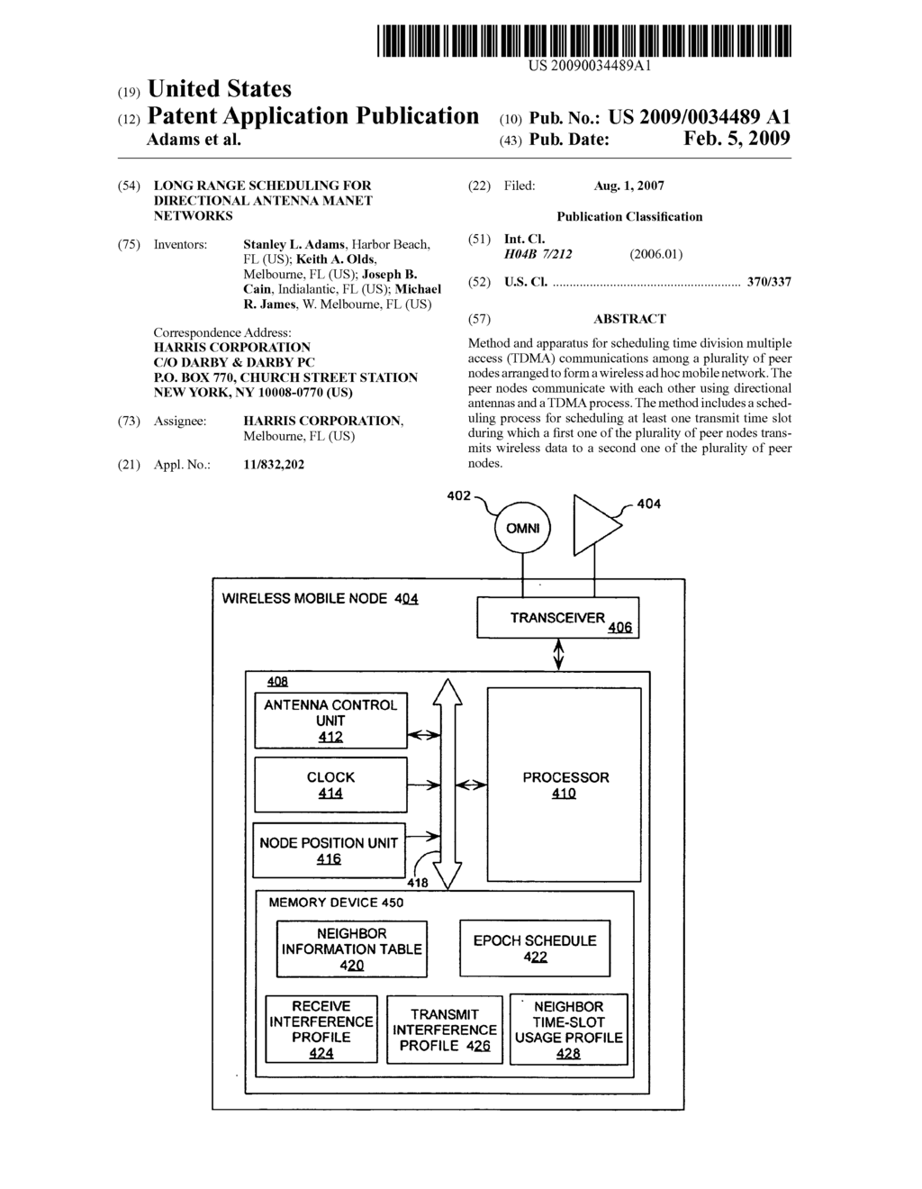 Long Range Scheduling for Directional Antenna Manet Networks - diagram, schematic, and image 01