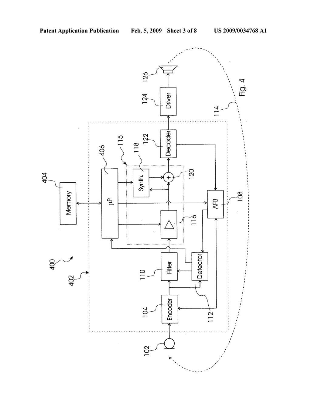 System and Method for Eliminating Feedback and Noise In a Hearing Device - diagram, schematic, and image 04