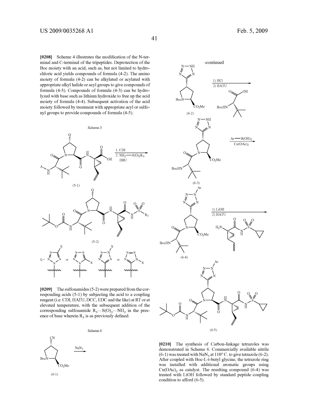 TETRAZOLYL ACYCLIC HEPATITIS C SERINE PROTEASE INHIBITORS - diagram, schematic, and image 42