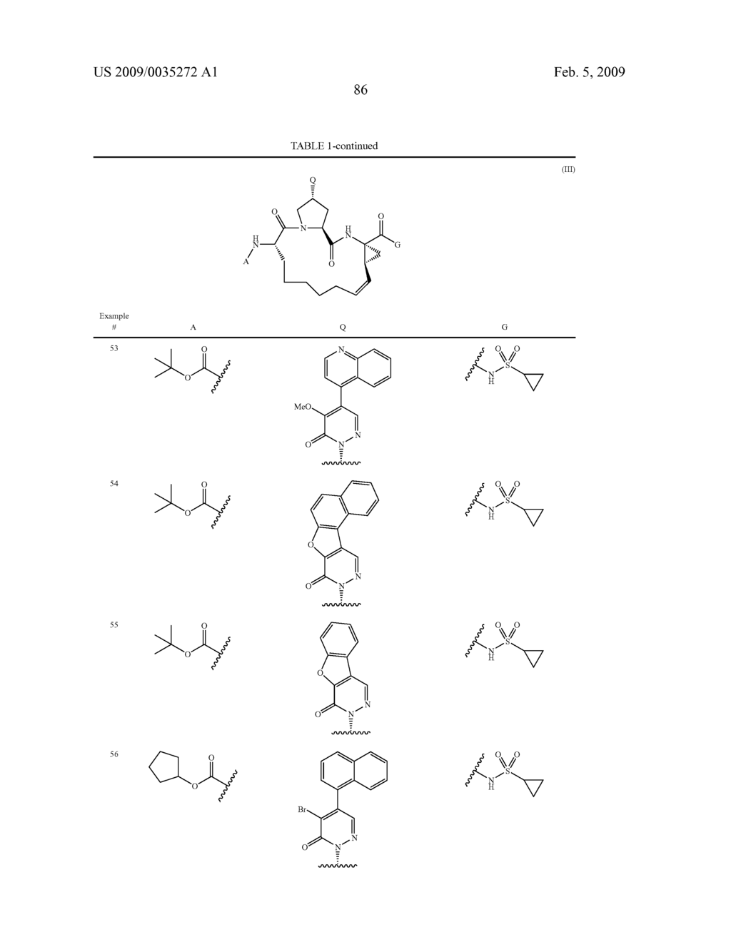 Pyridazinonyl Macrocyclic Hepatitis C Serine Protease Inhibitors - diagram, schematic, and image 87