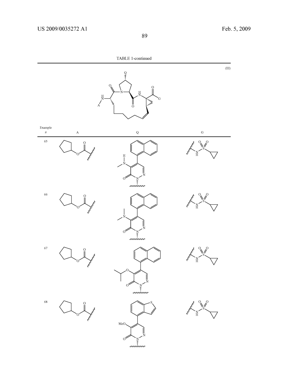 Pyridazinonyl Macrocyclic Hepatitis C Serine Protease Inhibitors - diagram, schematic, and image 90