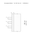 PROCESS OF SEMICONDUCTOR FABRICATION WITH MASK OVERLAY ON PITCH MULTIPLIED FEATURES AND ASSOCIATED STRUCTURES diagram and image