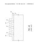 PROCESS OF SEMICONDUCTOR FABRICATION WITH MASK OVERLAY ON PITCH MULTIPLIED FEATURES AND ASSOCIATED STRUCTURES diagram and image