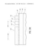 PROCESS OF SEMICONDUCTOR FABRICATION WITH MASK OVERLAY ON PITCH MULTIPLIED FEATURES AND ASSOCIATED STRUCTURES diagram and image